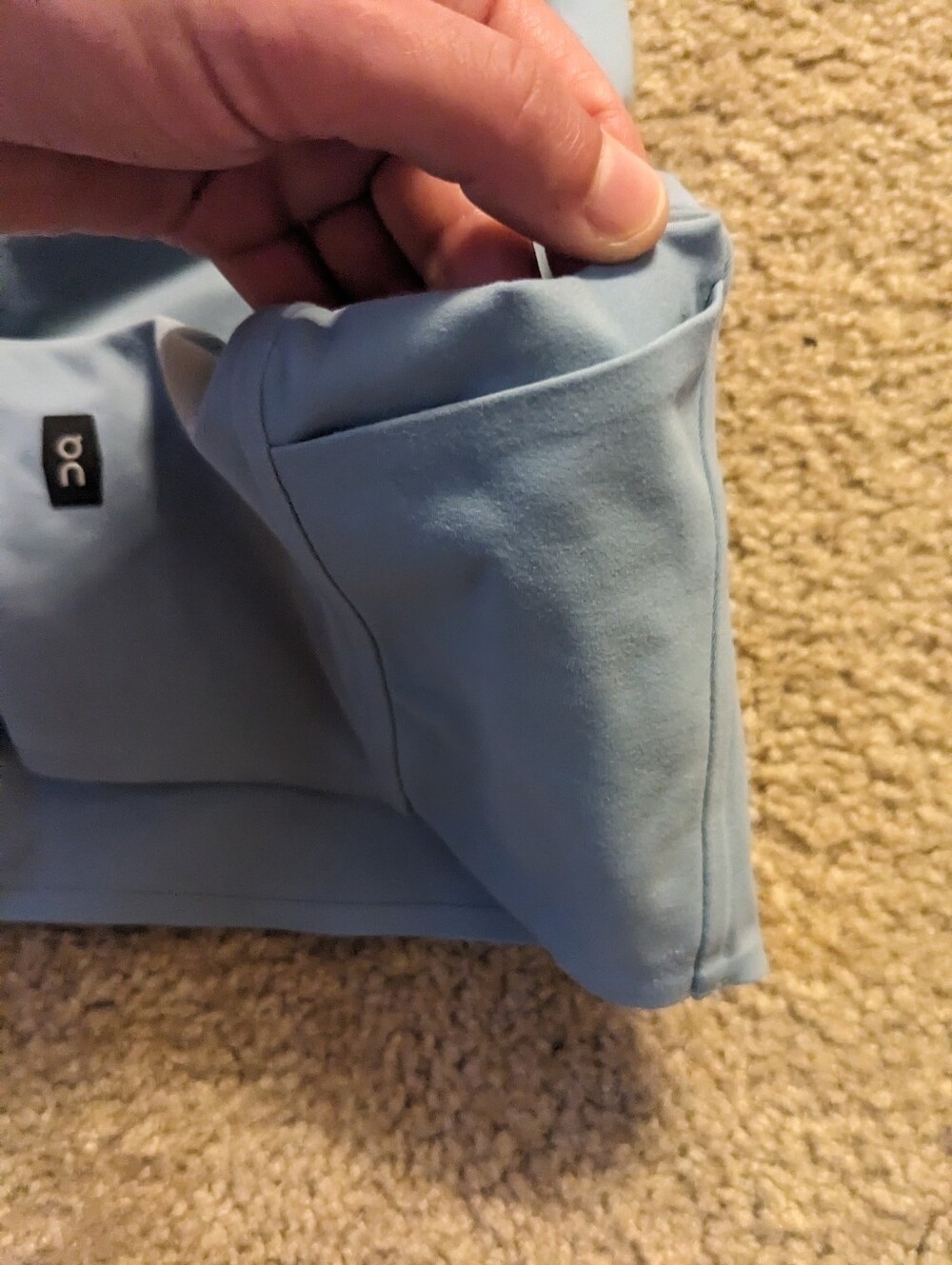 On Running Powder Blue Racerback Crop Top - Picture 6 of 7
